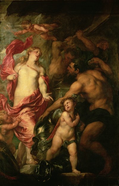 金星がバルカンにアエネアスの鎧を頼む 作： Anthony van Dyck